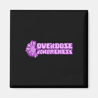 Overdose Awareness Purple Ribbon Drug Addiction 32 マグネット