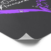 Overdose Awareness Purple Ribbon Drug Addiction He ポスター (角)