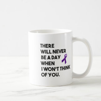 Overdose Awareness Purple Ribbon Think Of You  コーヒーマグカップ