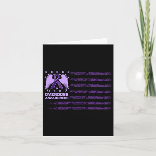 Overdose Awareness Ribbon Flag 1  カード (正面)