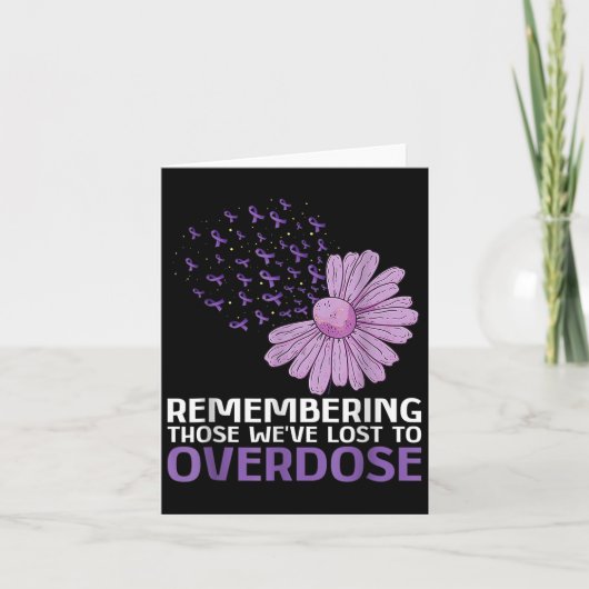 Overdose Awareness Shirt In Memory Of Brother Purp カード (正面)