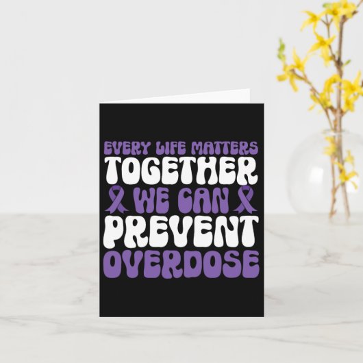 Overdose Awareness – We Can Prevent Overdose  カード (黄色い花)