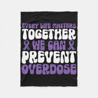Overdose Awareness – We Can Prevent Overdose  フリースブランケット