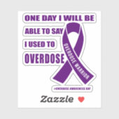 Overdose warrior motivational quotes for drug over シール (シート)