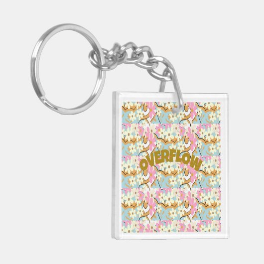 OVERFLOWフローラアクリルキーチェーンバイアディエラAkoo キーホルダー (正面左)