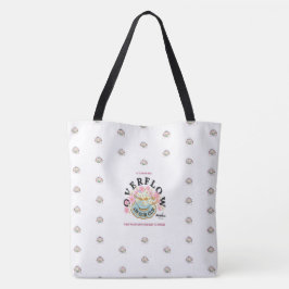 OVERFLOWホワイトトートは詩人Adiela Akooによって設計 トートバッグ