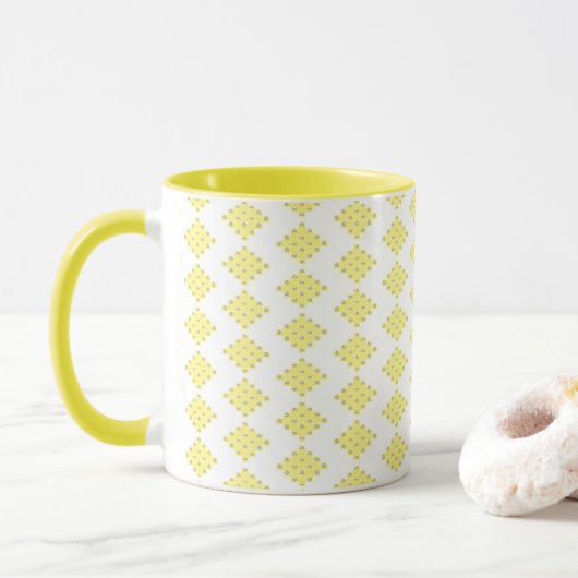 OVERFLOW Sunny Yellow Mug by Poet Adiela Akoo マグカップ (ドーナツ)