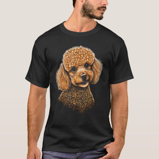 Overflowing Cuteness  Irresistible Toy Poodle Artw Tシャツ (正面)