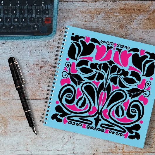 Overgrowth Illustrated Art Nouveau ノートブック