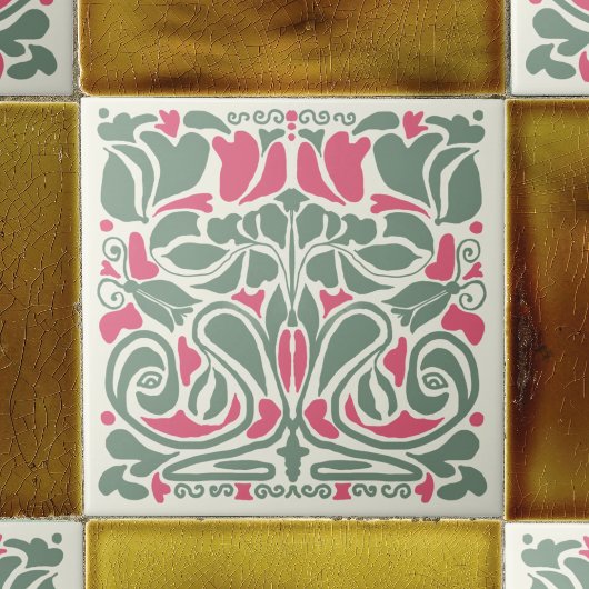 Overgrowth Symmetrical Hand-illustrated タイル