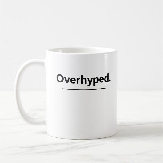 Overhyped Funny Margarita Rating コーヒーマグカップ (左)