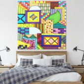 Overlapped Blocks キャンバスプリント (インサイチュ (寝室))
