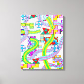 Overlapped with Curves キャンバスプリント (正面)