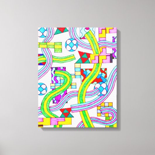 Overlapped with Curves キャンバスプリント (正面)