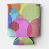 Overlapping Circles Colorful Abstract Art 缶クーラー (正面)