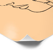 Overlapping Faces Print, Minimalist Line Art, Face ポスター (コーナー)