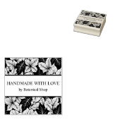 Overlapping Leaves Chic Nature Handmade Business ラバースタンプ (押印)