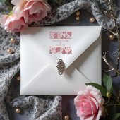 Overlapping Leaves Pattern Elegant Nature Wedding ラバースタンプ