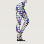 Overlapping Pastel Toned Circles Leggings レギンス (右)