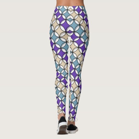 Overlapping Pastel Toned Circles Leggings レギンス (裏面)