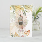 Overlay Pampas Grass PHOTO Wedding Save The Date セーブザデート (スタンド正面)