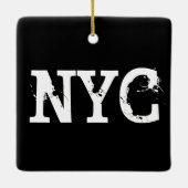 Overlooking Columbus Circle New York City写真 セラミックオーナメント (裏面)