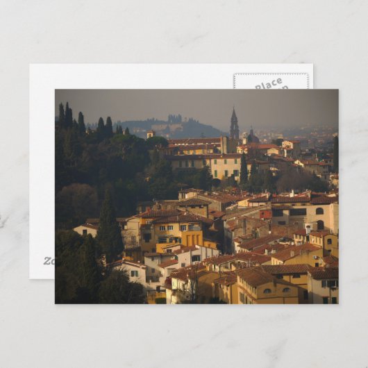 Overlooking Florence，イタリア ポストカード (正面/裏面)