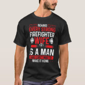 Overnight Firefighter Wife Marriage Night Shift Fi Tシャツ (正面)