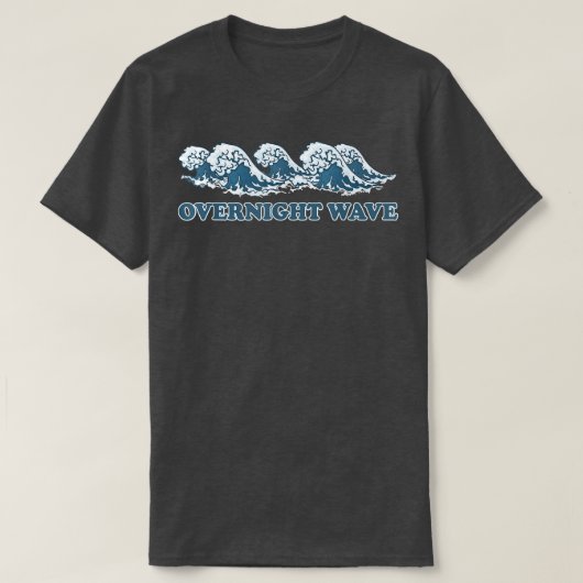Overnight Waves Japanese The Great Wave  Tシャツ (デザイン正面)