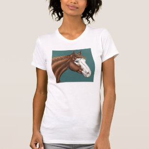 Overoのペンキの馬のTシャツ Tシャツ