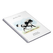 Overo Gypsy パーソナライズされた Horse Owner's Journal ノートブック (右側)