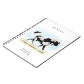 Overo Gypsy パーソナライズされた Horse Owner's Journal ノートブック (左側)