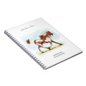 Overo Pinto Horse パーソナライズされた Owner's Journal ノートブック (右側)