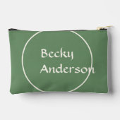 Oversized Initials in White and Green アクセサリーポーチ (裏面)