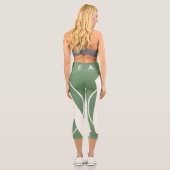 Oversized Initials in White and Green カプリレギンス (裏面)