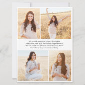 Oversized Photo Collage Modern Overlay Graduation 案内状 (裏面)