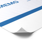 Oversized Promotional Check with Business Logo  ポスター (角)