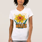 Oversized Retro Daffodil Celebratory Emblem Tシャツ (正面)