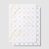 Oversized Script Monogram Wedding ベラム紙招待状 (オフセット (招待状))