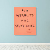 Oversplit対蹴Savoy Lt. Coral キャンバスプリント (インサイチュ (ウッドフロア))