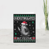 Overstimulated But Festive Christmas Ugly Penguin  カード (正面)