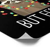 Overstimulated But Festive Funny Santa Raccoon Xma ポスター (角)