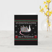 Overstimulated But Festive Ossum Christmas Tree Li カード (黄色い花)