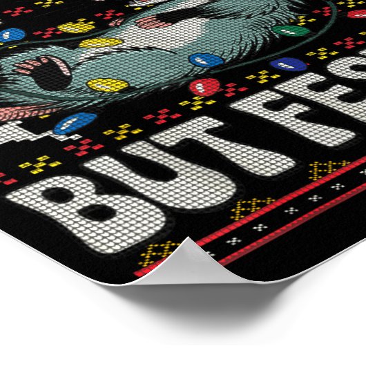 Overstimulated But Festive Ossum Christmas Ugly Sw ポスター (角)