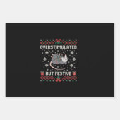 Overstimulated But Festive Possum Christmas Funny ラッピングペーパーシート (正面)