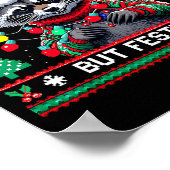Overstimulated But Festive Raccoon Christmas  ポスター (角)