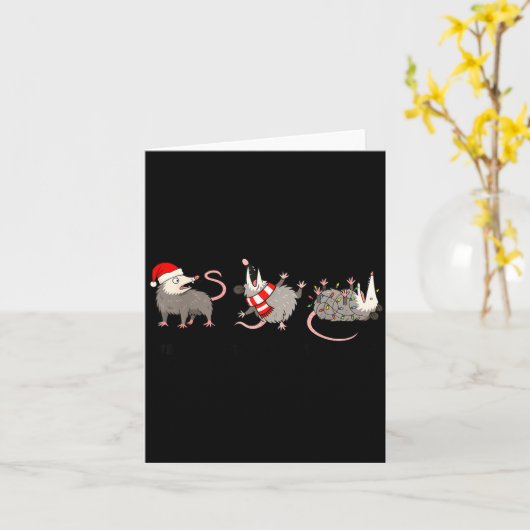 Overstimulated But Festive Ssum Christmas Funny Ch カード (黄色い花)