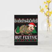 Overstimulated But Festive Ssum Christmas Pajamas  カード (黄色い花)