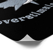 Overstimulated Hat Shark Funny Birthday,men,women  ポスター (角)