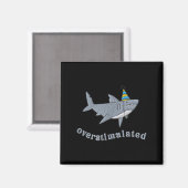 Overstimulated Hat Shark Funny Birthday,men,women マグネット (正面/裏面)